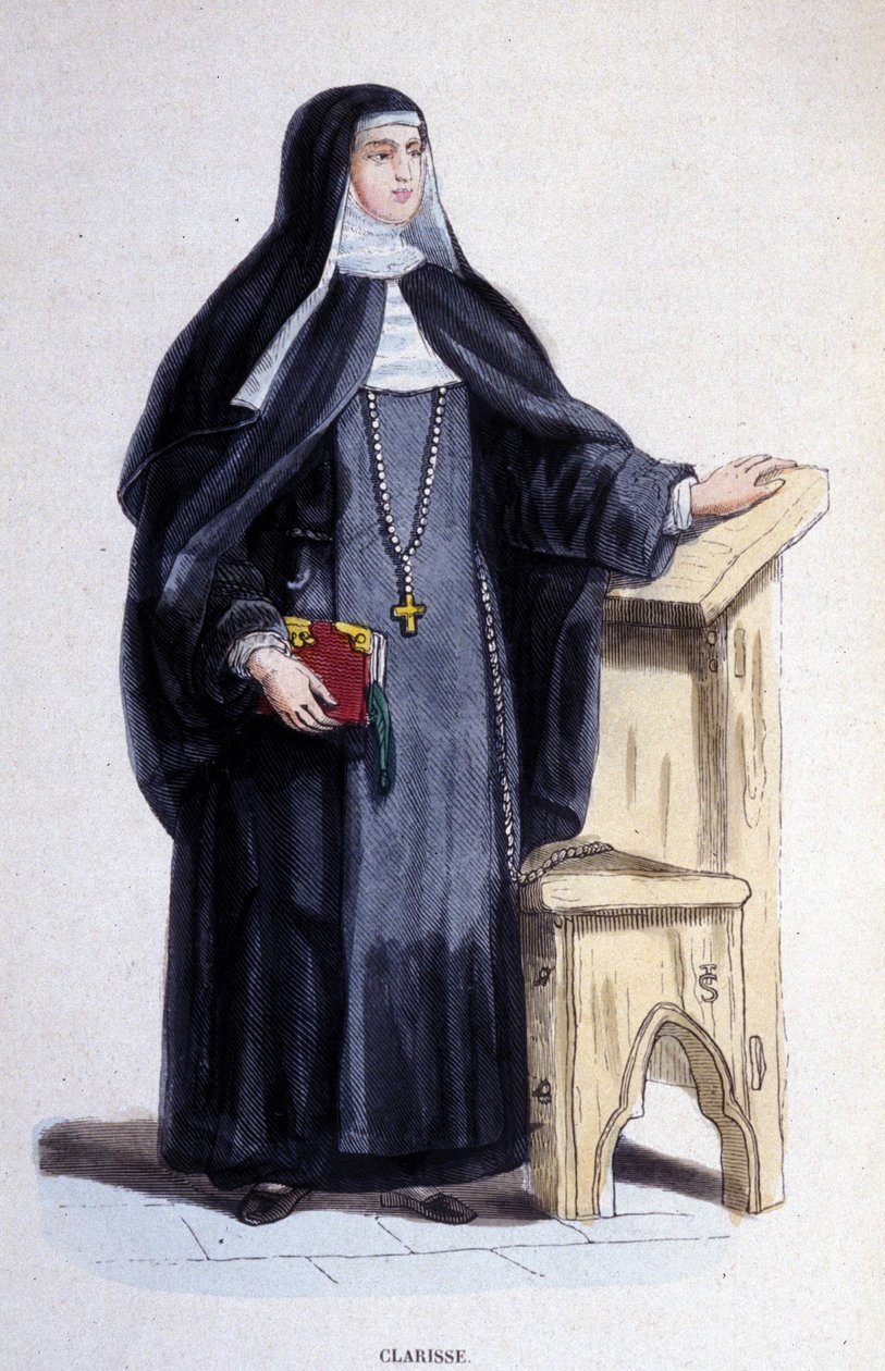 Klariska, řeholnice řádu St. Clair založeného ve 13. století. od Unknown artist