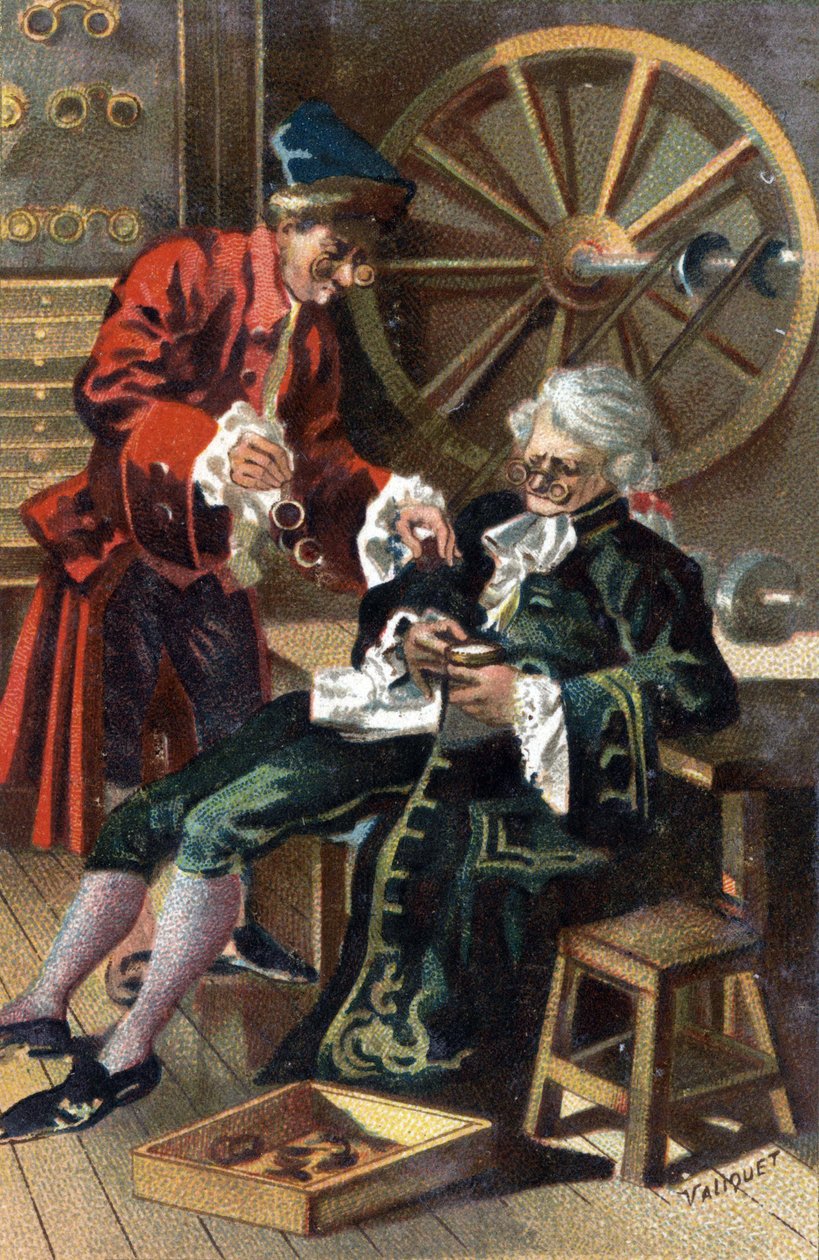 Lunetier (optik - výrobce brýlí) v roce 1745. od Unknown artist