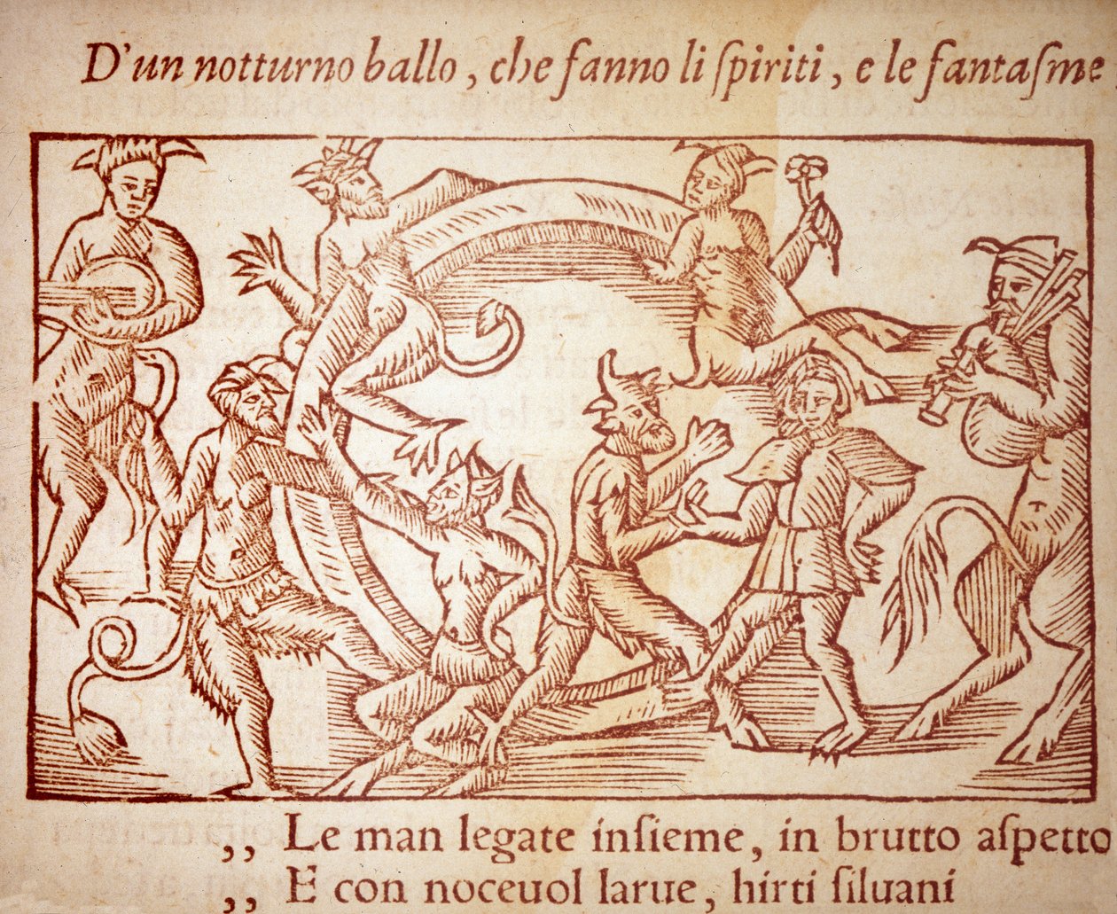 Sabbath, rytina Olause Magnuse (1490-1557), švédského náboženství a geografa, -v „Historie severního národa“ od Unknown artist