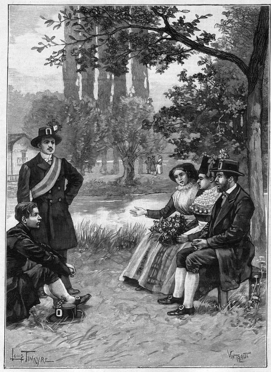 A Sunday at the Wends - rytina 1897 - Wendes od Unknown artist