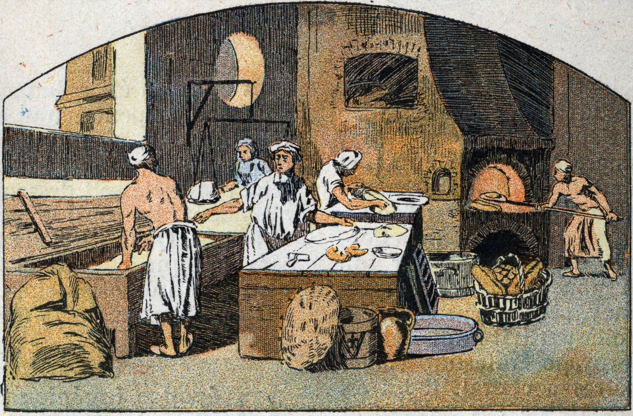 Pekárna v 18. století. od Unknown artist