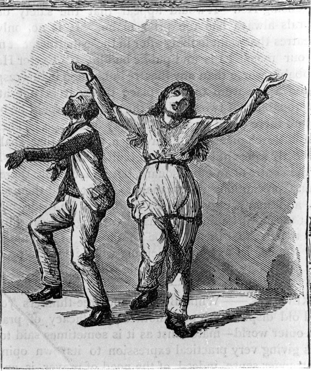 Pár tančících Shakerů. od Unknown artist