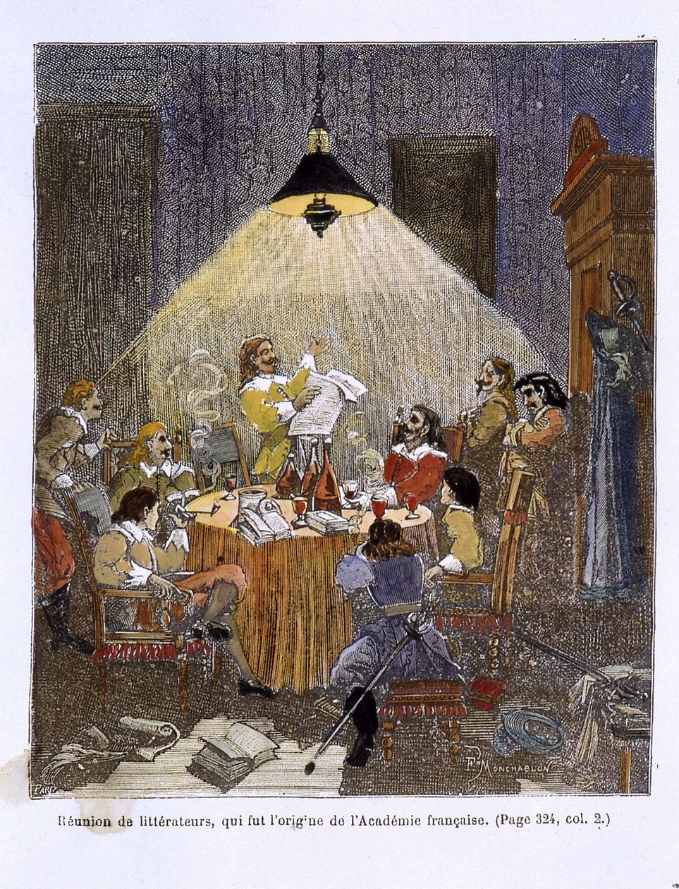 Setkání literátů, které bylo zrodem Francouzské akademie od Unknown artist