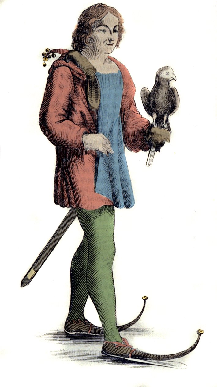 Muž středního věku, který nosí boty hříběti. od Unknown artist