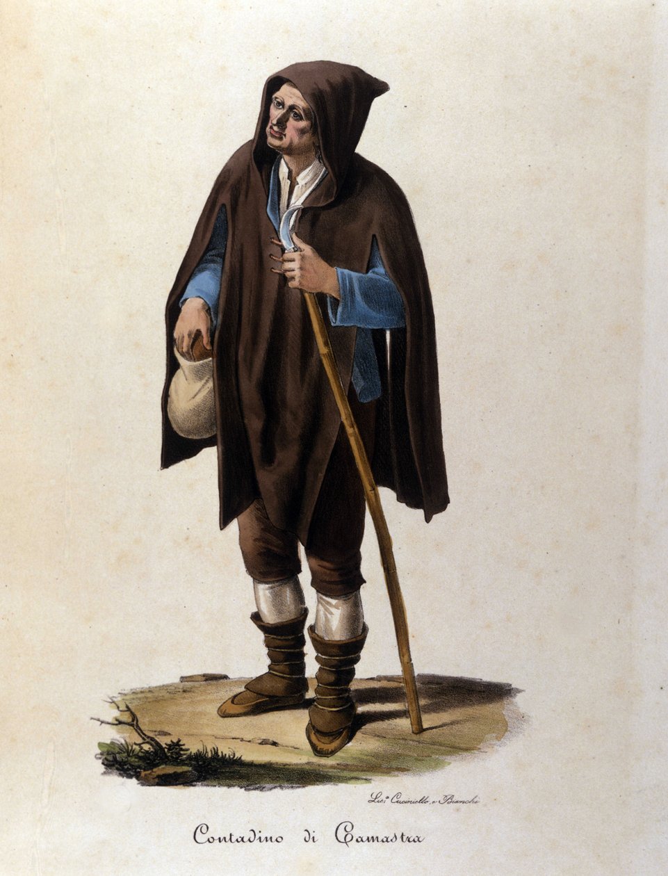 Rolník z oblasti Camastra na Sicílii. od Unknown artist