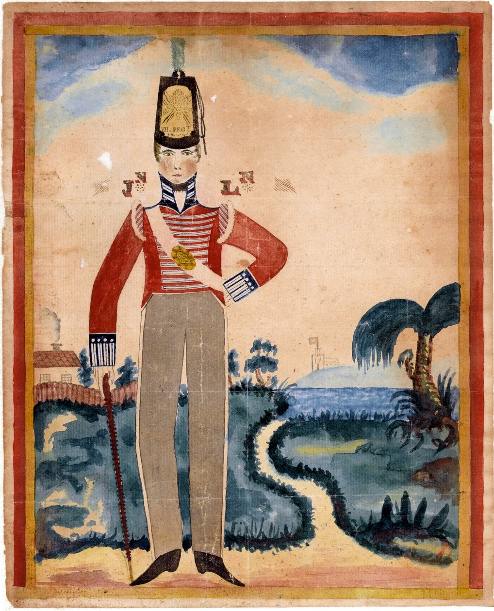 Vojín 7. pěšího pluku (Royal Fusiliers) v Karibiku od Unknown artist