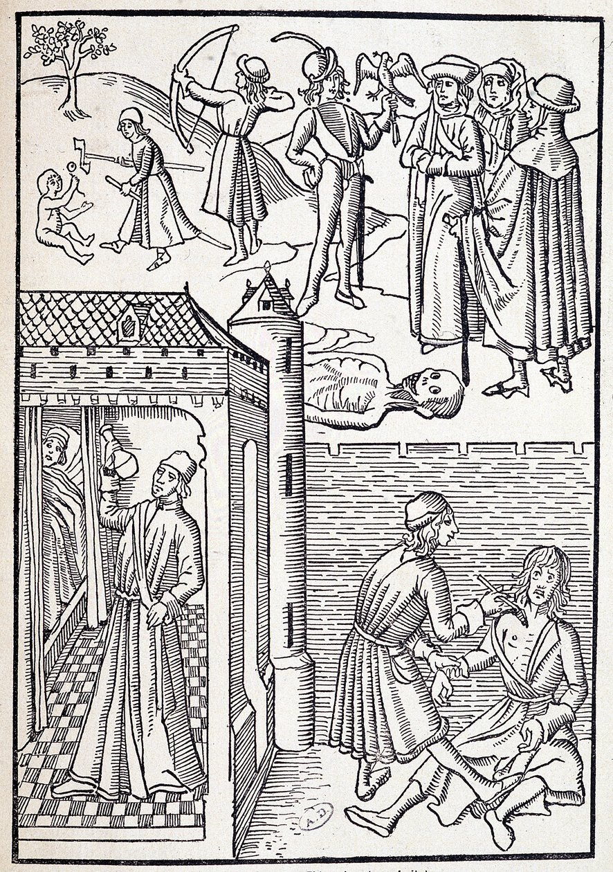 Urolog a chirurg v 15. století. od Unknown artist