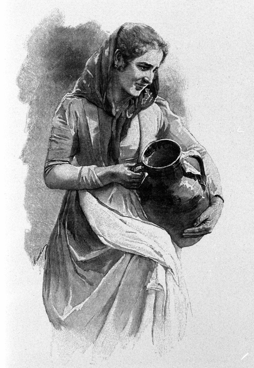 Mladá žena z lidu, obyvatelka Messiny na Sicílii. od Unknown artist