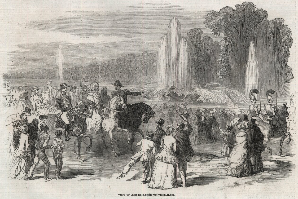 Abd al Qadir (1808-1883), alžírský bojovník za svobodu, s ministrem války Alphonse Henri d