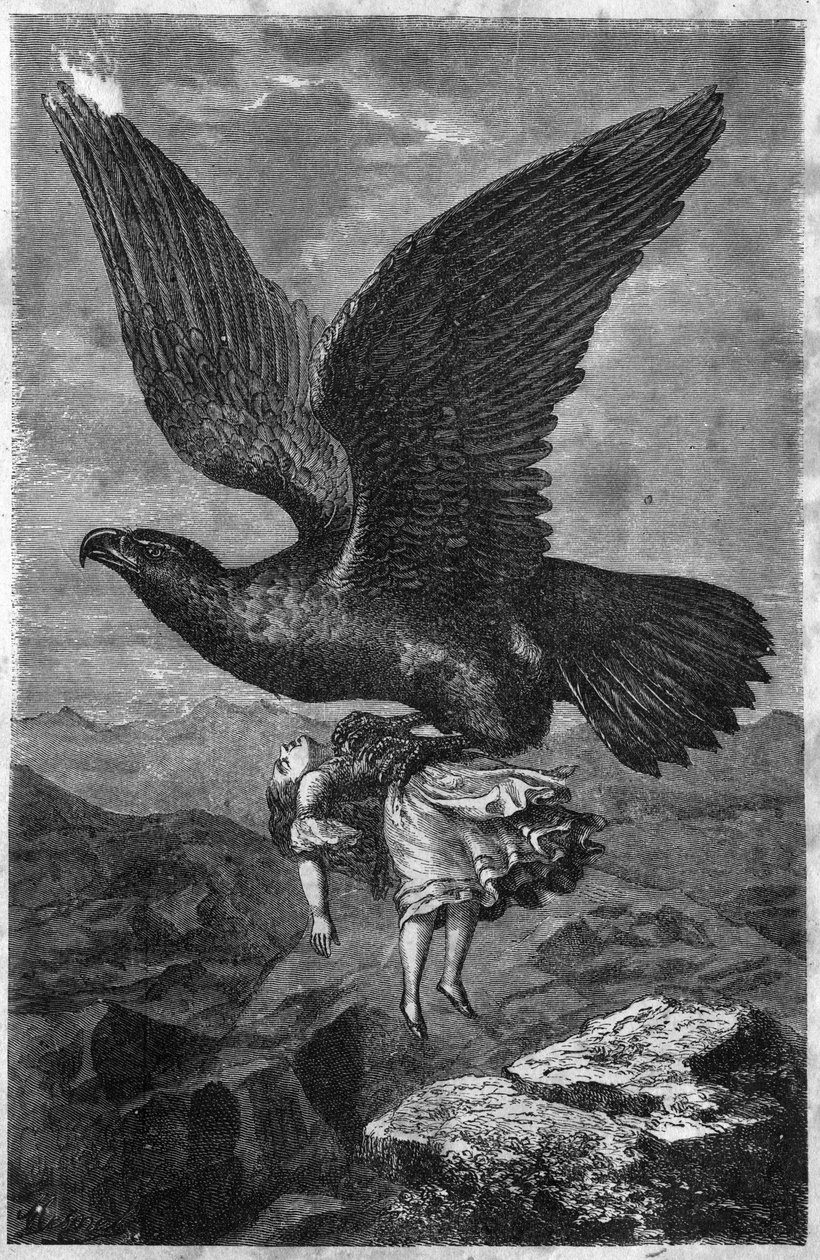 Únos dítěte královským orlem. od Unknown artist