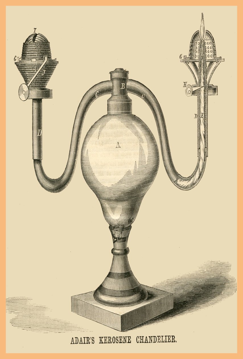 Petrolejový lustr Adairs od Unknown Artist