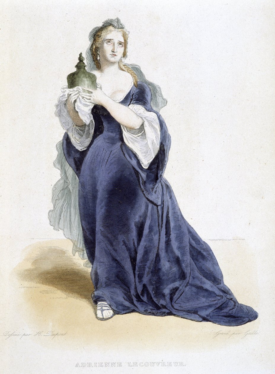 Adrienne Lecouvreur (1692-1730), francouzský herec. V "" francouzský plútarch "" 1844 - 1847, od Mennecheta. Knihovna dekorativních umění v Paříži. od Unknown artist