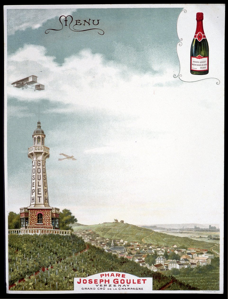 Reklama značky “” Joseph Goulet - Verzenay - Grand cu de la Champagne”. od Unknown artist