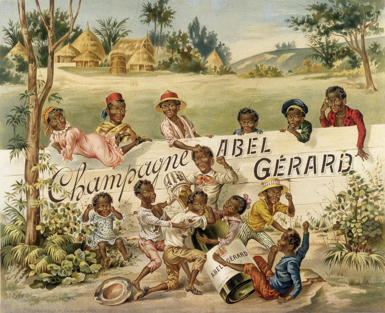 Reklamní plakát na Champagne Abel Gérard, konec 19. století od Unknown artist