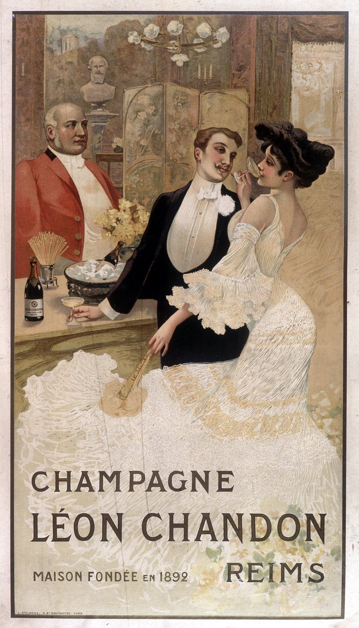 Reklamní plakát na šampaňské Léon Chandon, konec 19. století od Unknown artist
