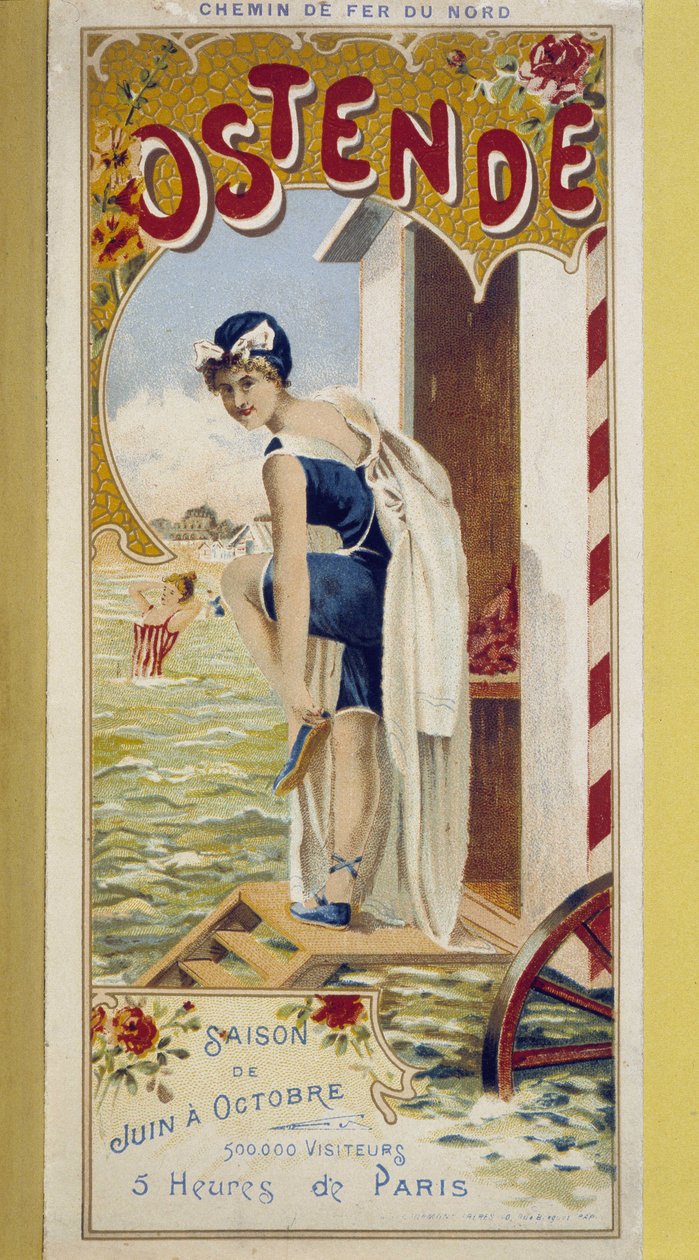 Reklamní plakát pro Ostende, konec 19. století od Unknown artist