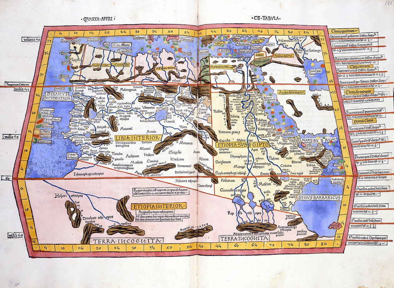 Afrika - v "Atlante Tolomeo" z Ptolemaia od Unknown artist