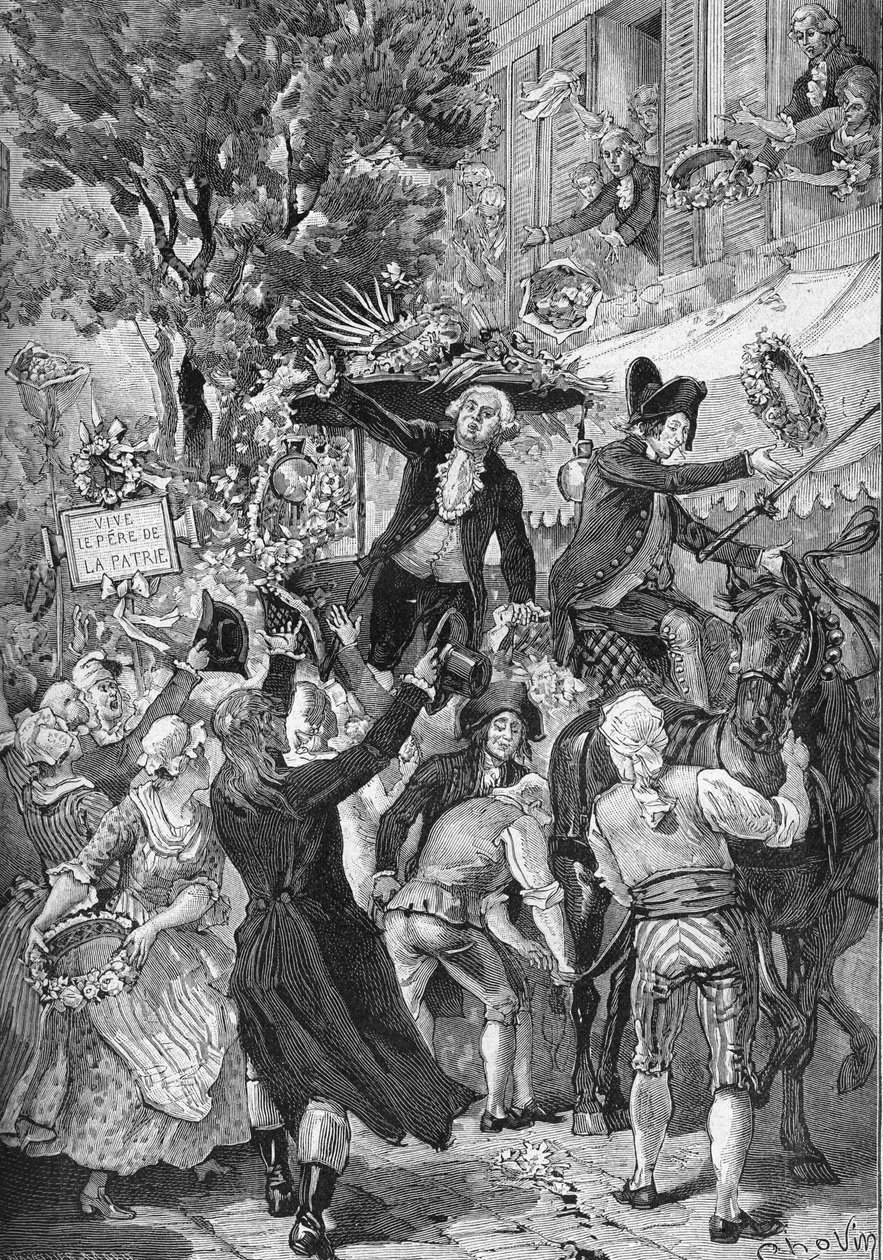Aix en Provence (Aix-en-Provence), Bouches du Rhone (13) (1789): Honore Gabriel (Honore-Gabriel) Riqueti, hrabě z Mirabeau (1749-1791) během jeho zvolení poslancem do Valného shromáždění 3. Stát Aix en Provence (Aix-en-Provence). Je to wri od Unknown artist