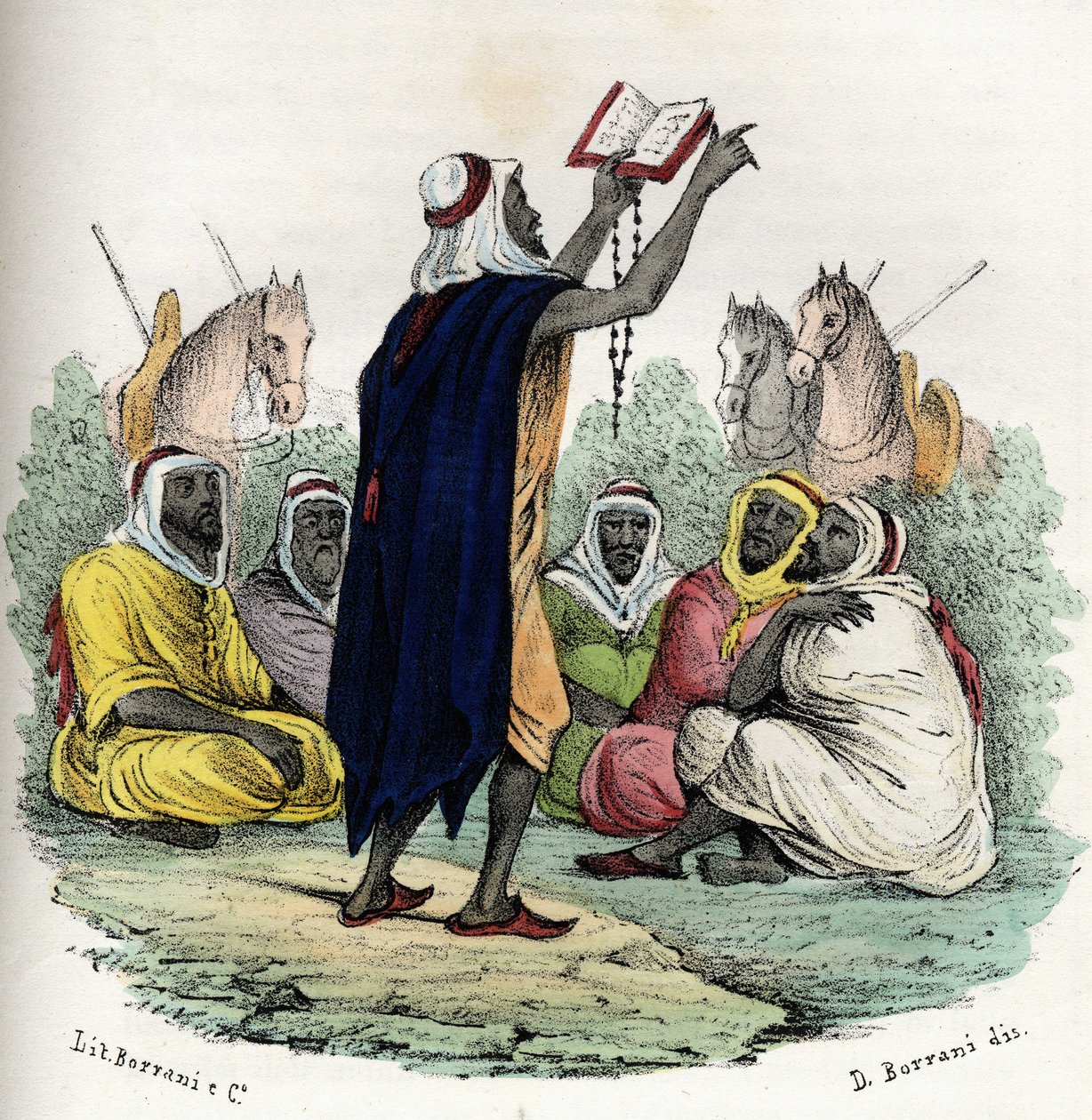 Alžírsko. Emir Abd el Kader (Abd-el-Kader nebo ibn Muhyi al-Din al-Hasani (al Din al-Hasani) (1808-1883) vyzval k prvnímu džihádu (svaté válce) v roce 1832. V „Storia d
