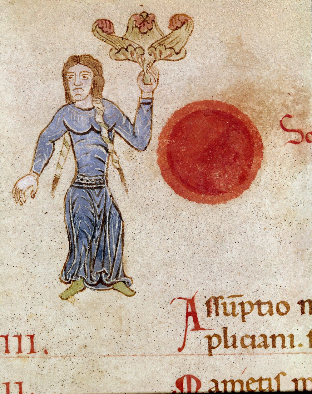 Alegorické znázornění měsíce srpna (Miniatura od Unknown artist
