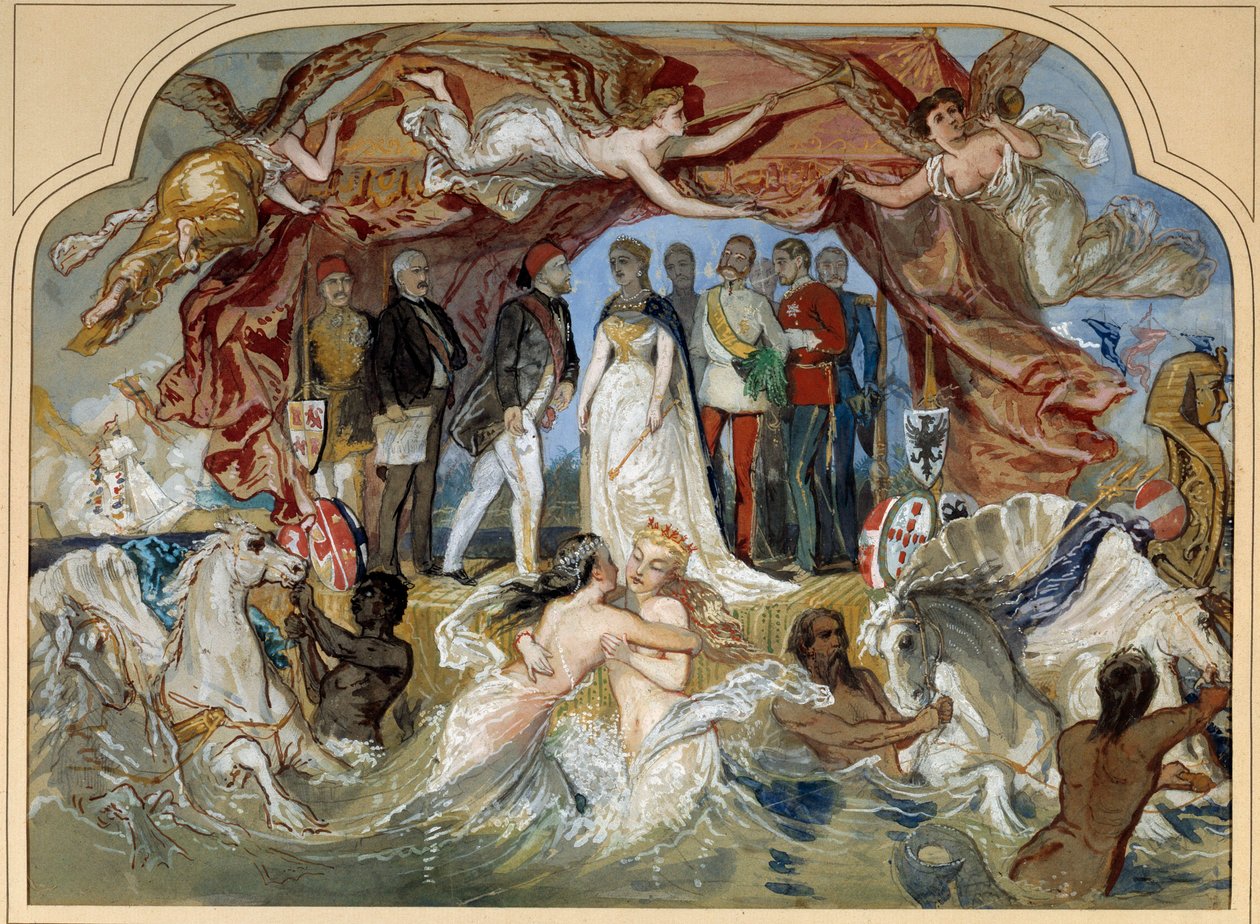 Alegorie na inauguraci Suezského průplavu Impress Eugenie (1826-1920) v Port Said (Port-Said) 17. listopadu od Unknown artist