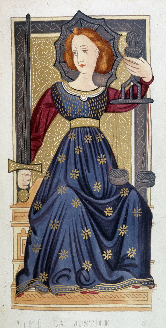 Alegorie spravedlnosti po miniaturě - 19. století od Unknown artist