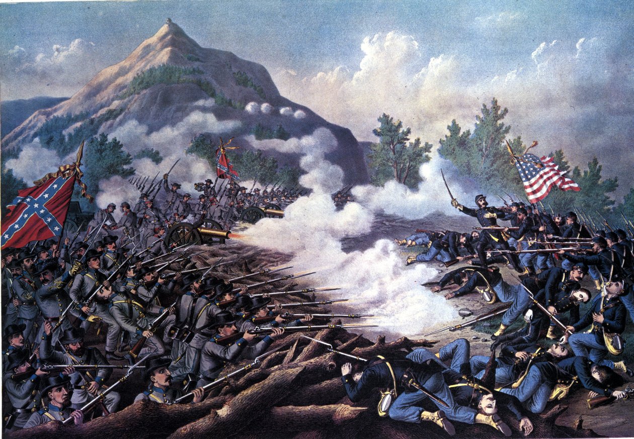 Americká občanská válka (1861 - 1865): Bitva u Kennesaw Mountain (Gruzie) 27. června od Unknown artist
