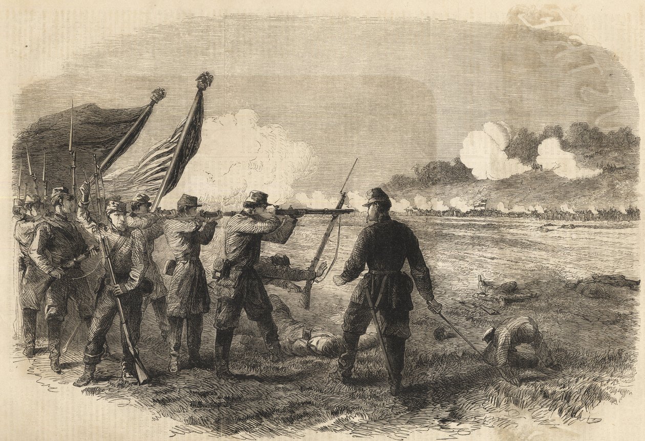 Americká občanská válka Bitva u Cedar Creek, v údolí Shenandoah, 18. října 1864. - Secesní válka (1861 - 1865) nebo Americká občanská válka: 19. října od Unknown artist