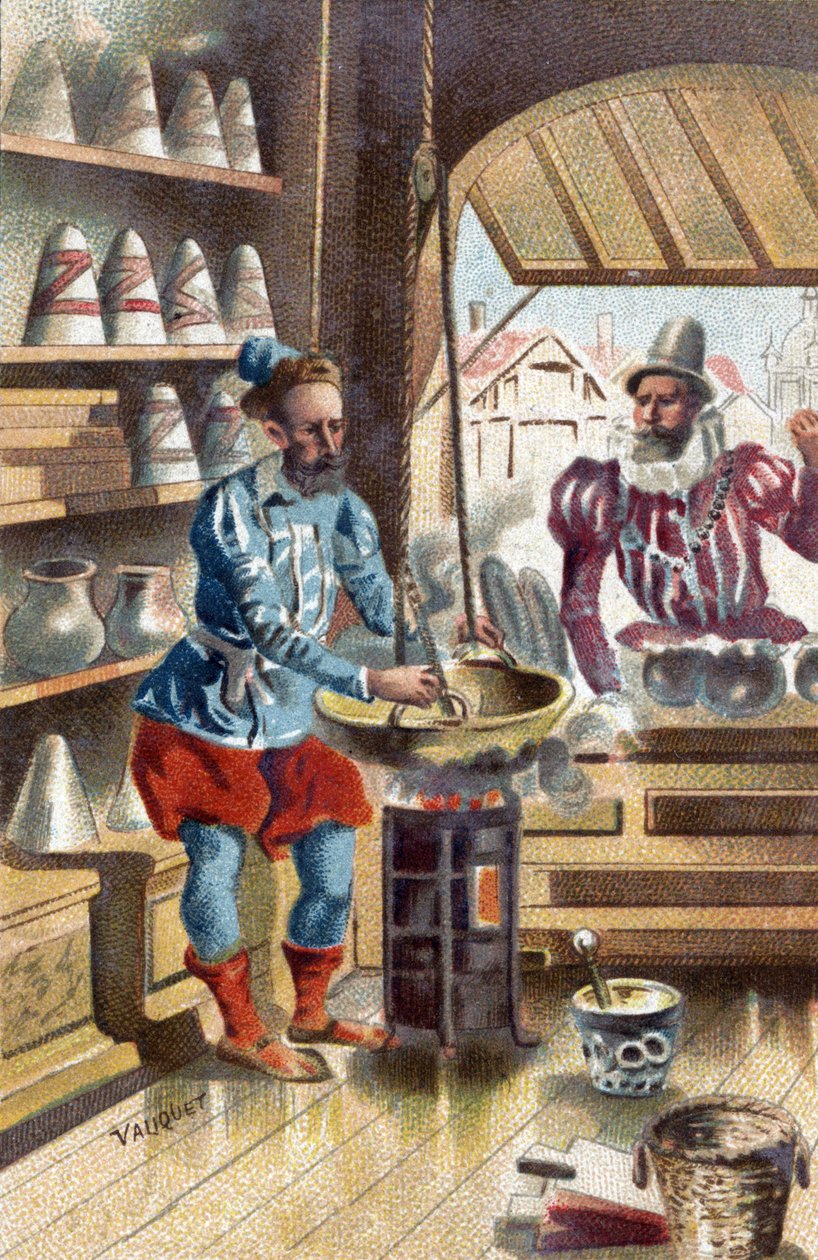 Lékárník na počátku 17. století. od Unknown artist