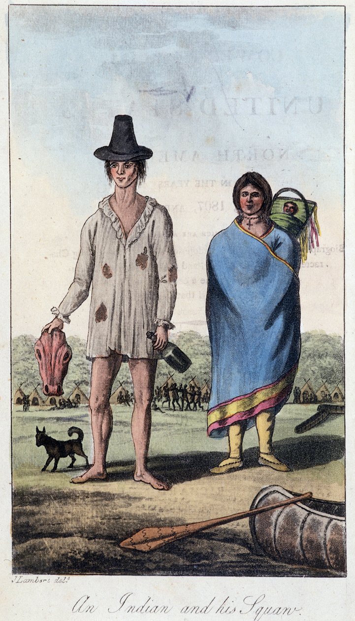 Indián a jeho squaw, Kanada od Unknown artist