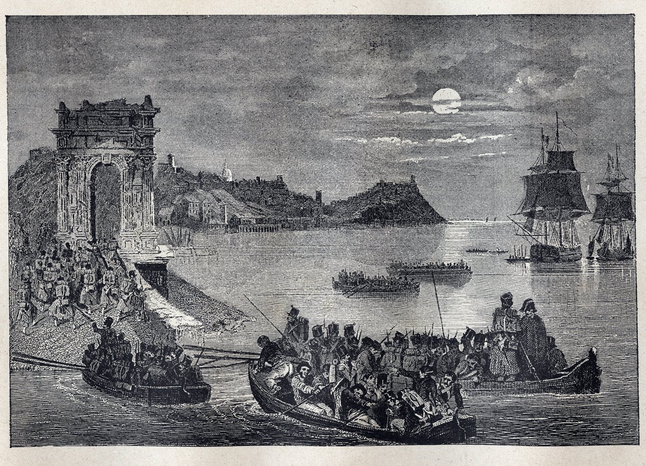 Ancona (Ancona) - expedice Ancona do Itálie zahájená Ludvíkem Filipem I. v noci z 22. na 23. února od Unknown artist