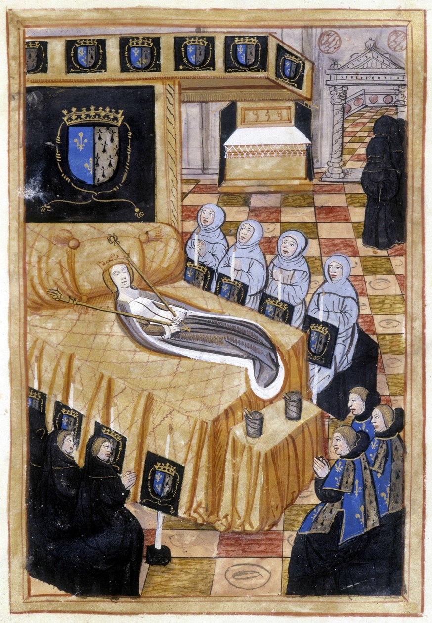 Anny Bretaňské na smrtelné posteli (1514). od Unknown artist
