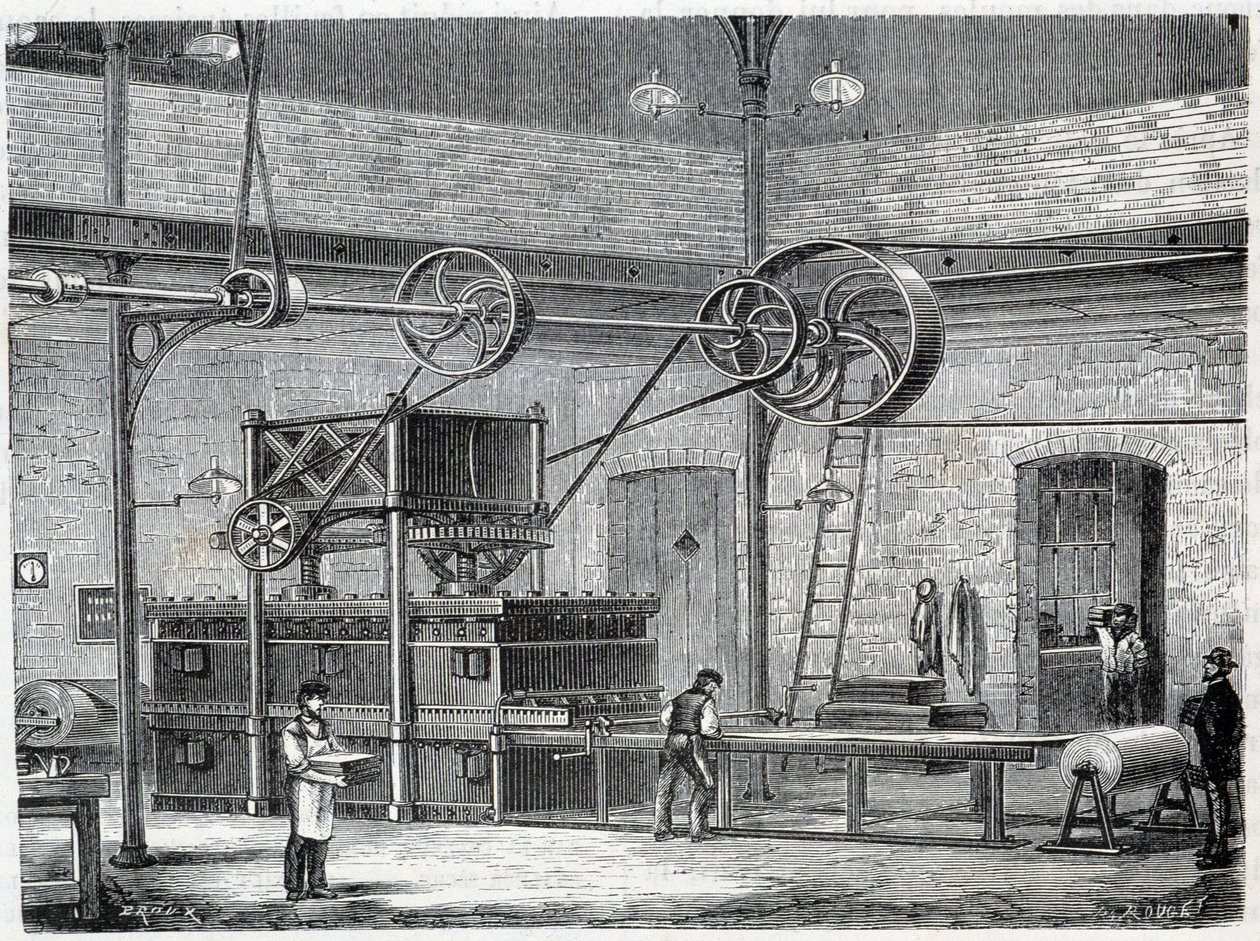 Zařízení pro vulkanizaci pryže suchou párou - v „“The Wonders of the industry”” od Louise Figuiera od Unknown artist