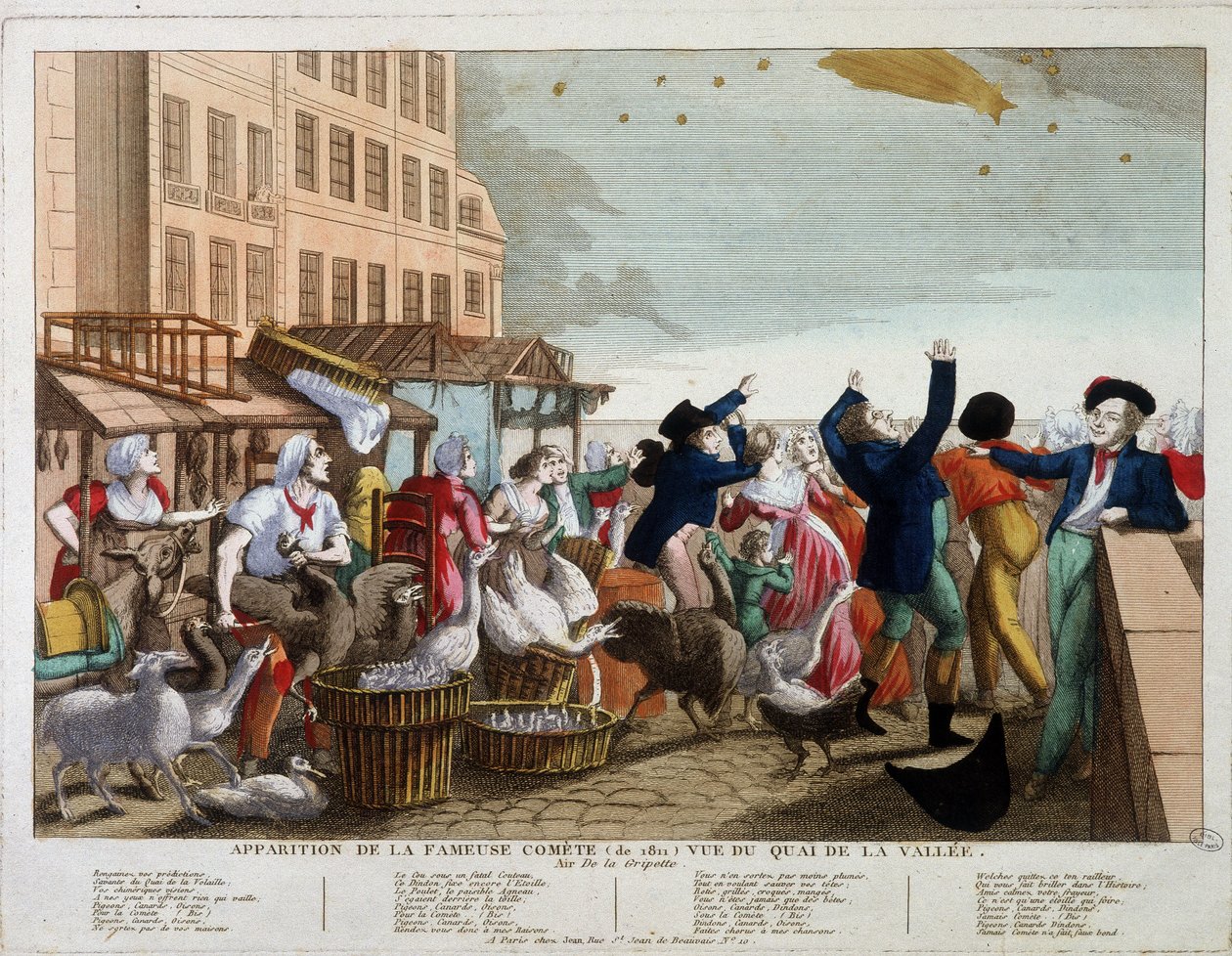 Vzhled slavné komety (1811) při pohledu z Quai de la Vallee v Paříži - píseň sur l