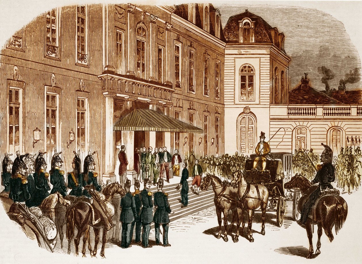 Příjezd Ludvíka Napoleona Bonaparta (Louis-Napoleon III.) do Elysee den po jeho zvolení. od Unknown artist