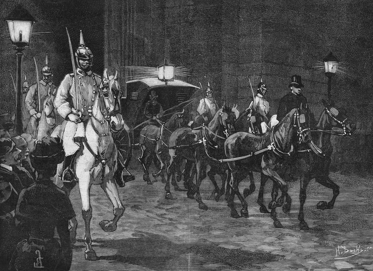 Příjezd ostatků arcivévody Rudolfa Habsburského (1858 - 1889), korunního prince rakouského. od Unknown artist