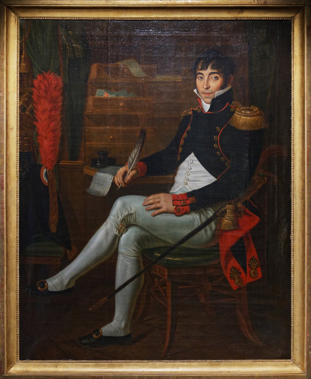 Důstojník dělostřelectva pod říší, kolem 1804-15 (olej na plátně) od Unknown artist