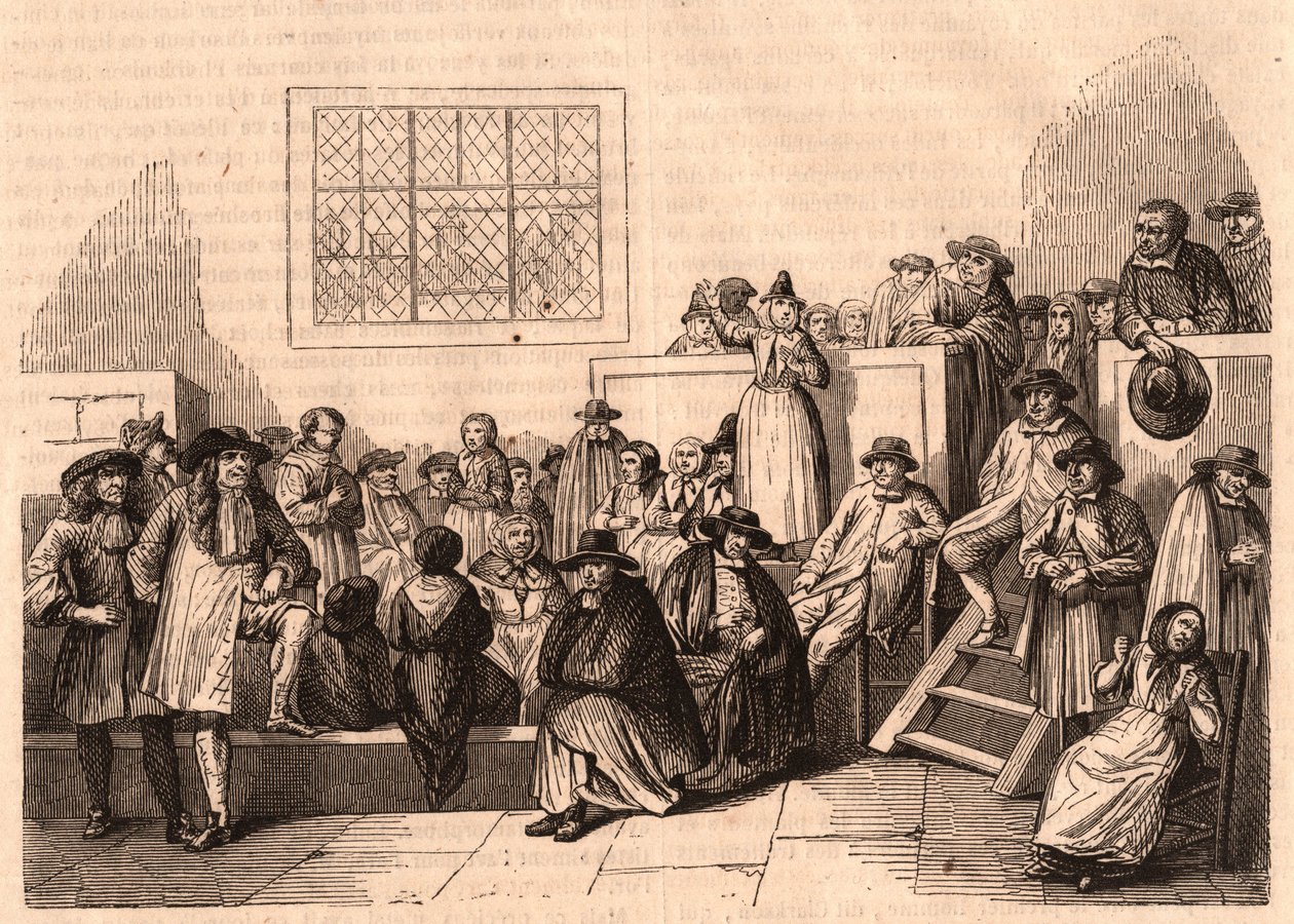 Shromáždění kvakerů v 18. století v Londýně, Spojené království od Unknown