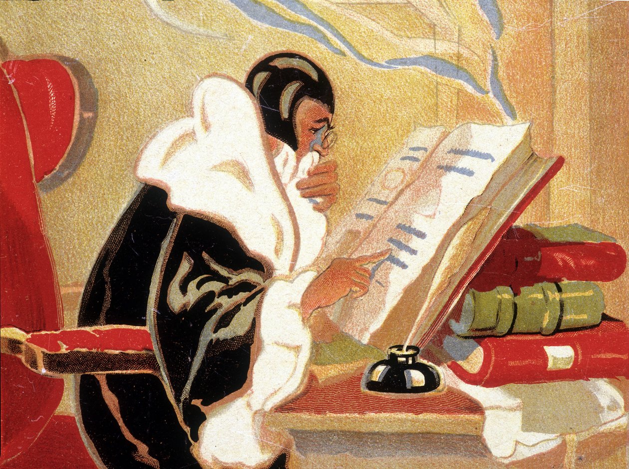 Astrolog: Nostradamus studuje knihu. od Unknown artist