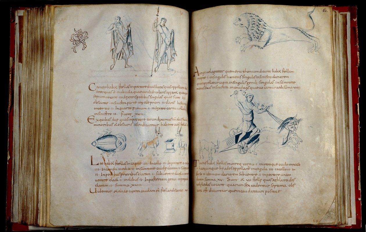 Astronomický rukopis F 9176 napsaný v Lobbes, se souhvězdími severní polokoule od Unknown