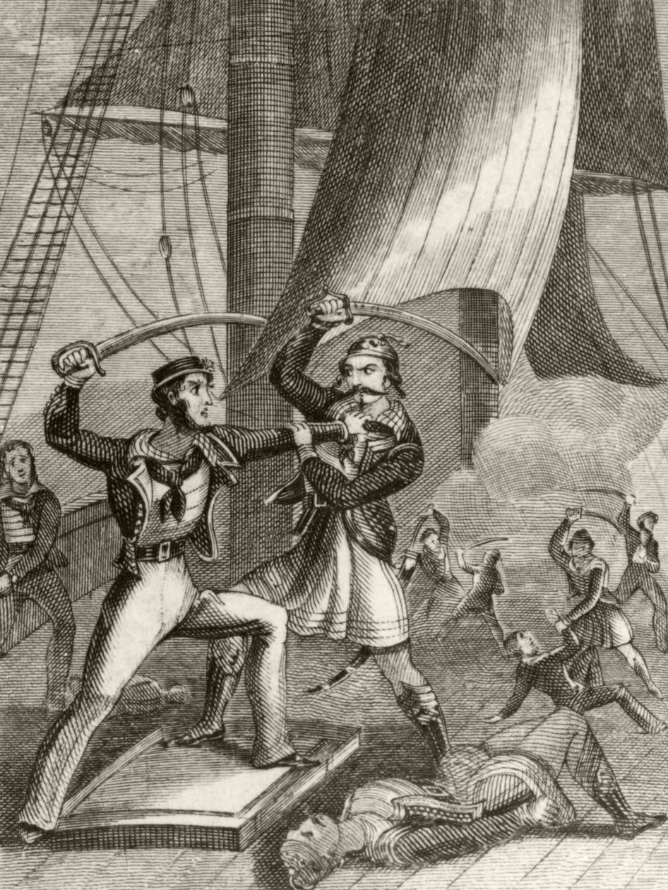 Útok pirátů od Unknown artist