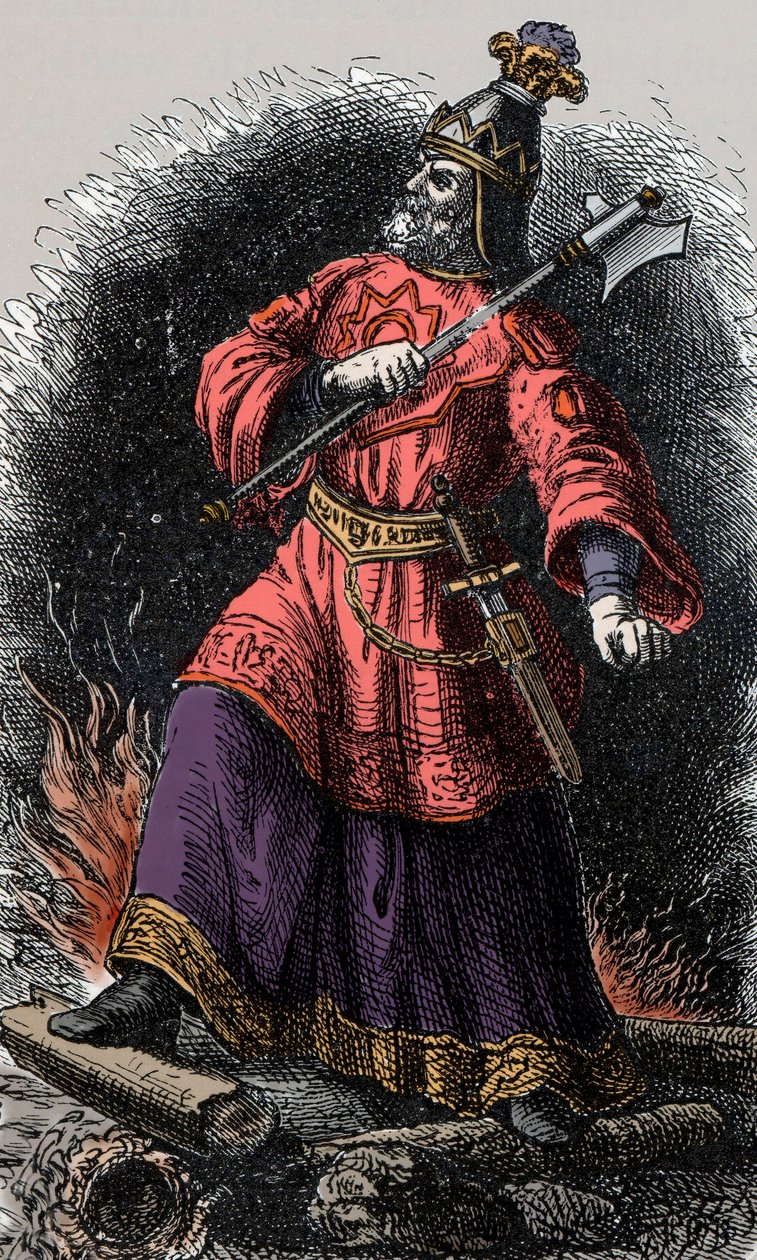 Attila Hun - Attila (395-453) král Hunů od Unknown artist