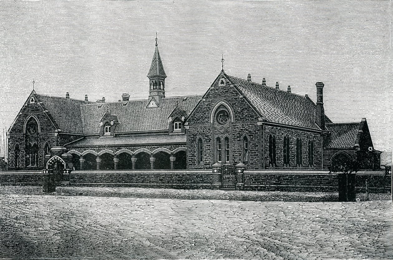 Austrálie: An Adelaide Public School, c.1885 (rytina) od Unknown artist