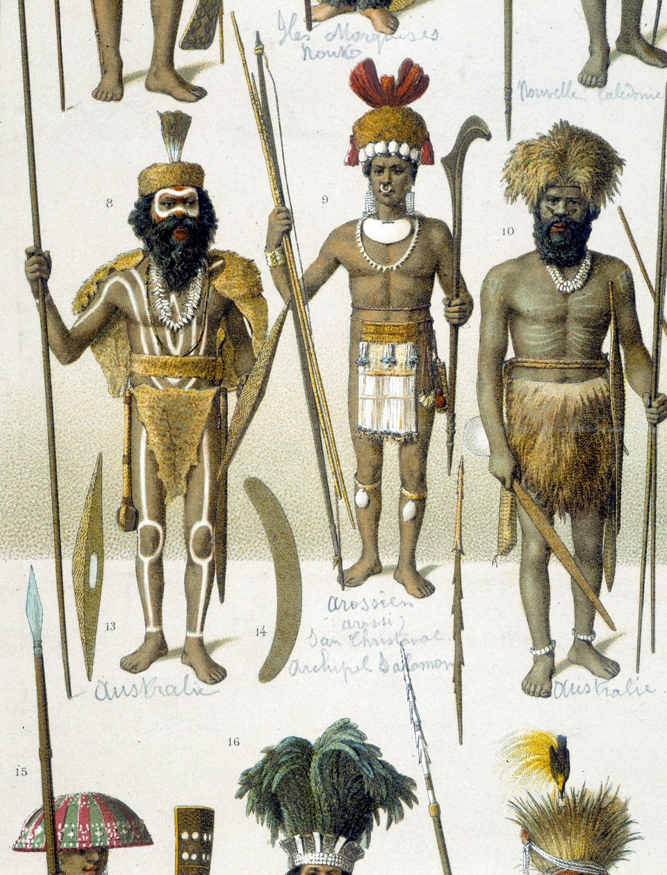 Australští domorodí lidé ve státních šatech od Unknown artist
