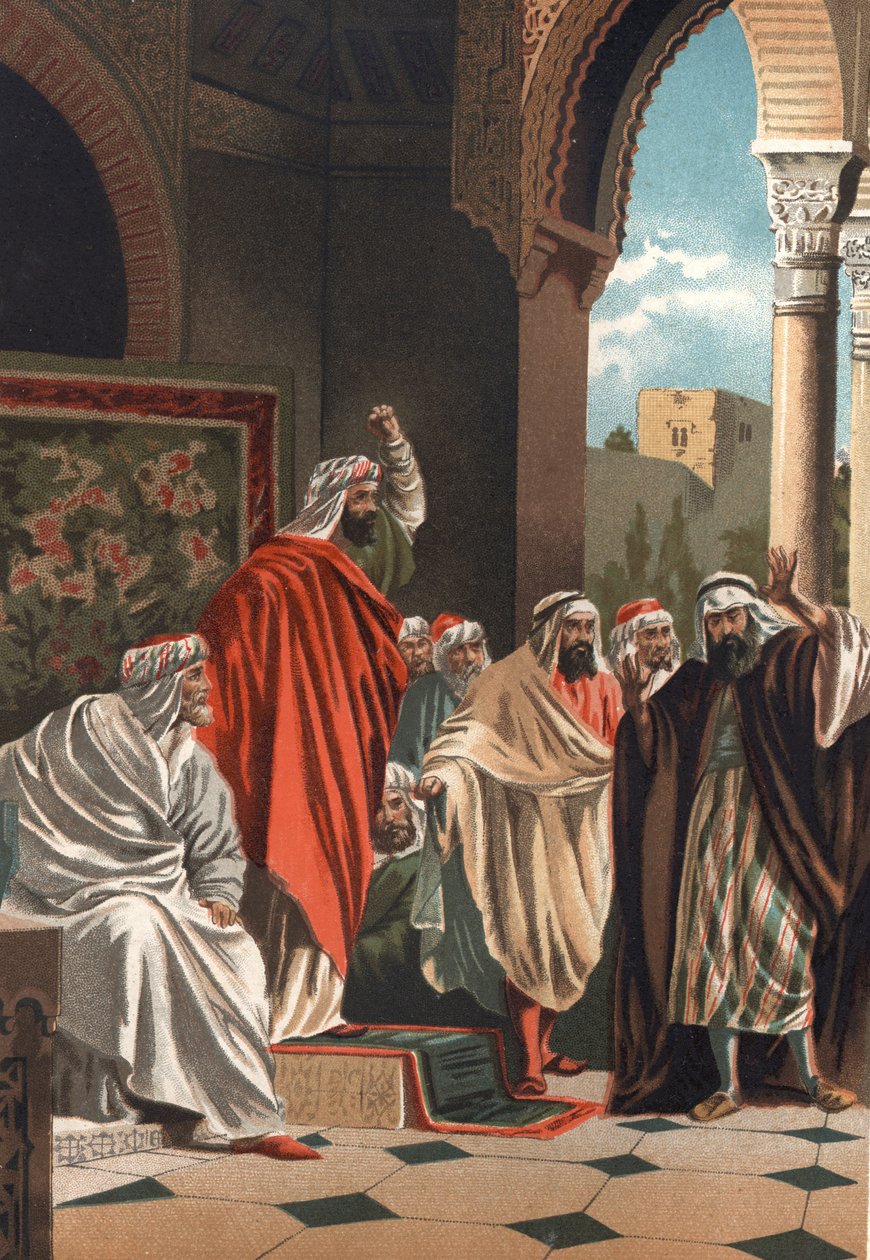 Averroés filozof a lékař arabsky (1126-1198). z knihy „Věda a její muži“ od Louise Figuiera. Barcelona 1881 od Unknown artist