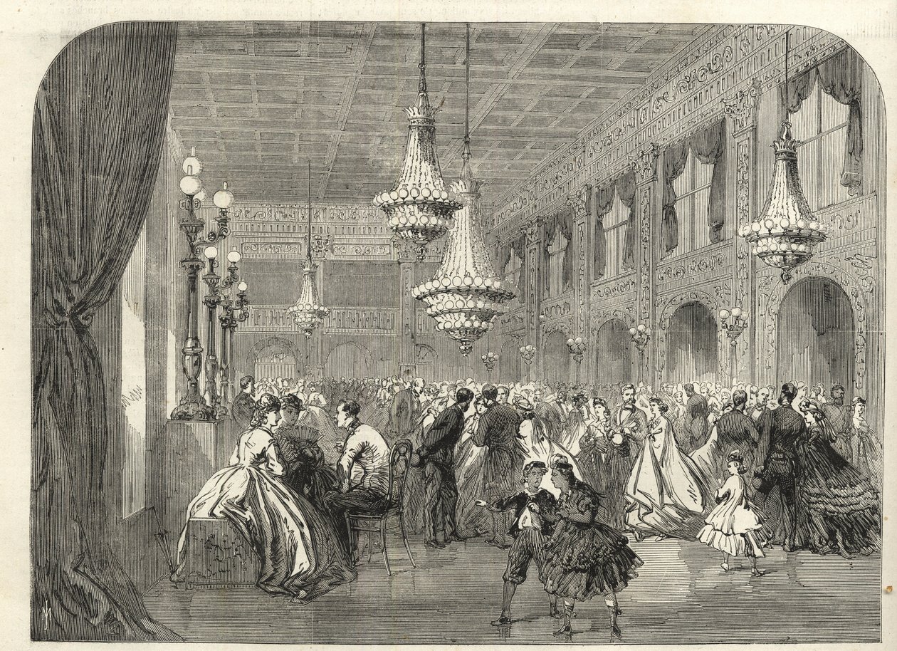 Baden Baden (Baden-Baden), Německo - Uvnitř konverzační místnosti - 1867 od Unknown artist