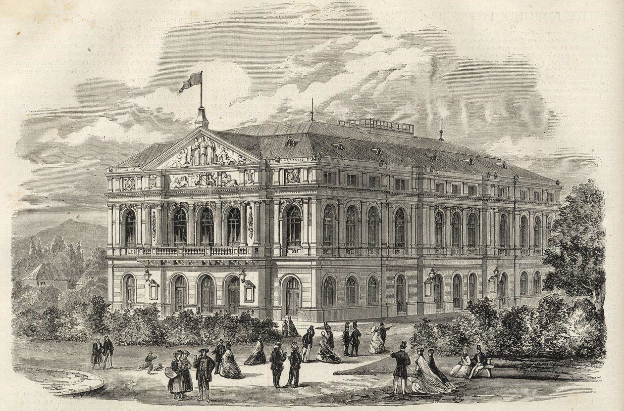 Baden Baden (Baden-Baden), Německo – Badenské divadlo – 1867 od Unknown artist