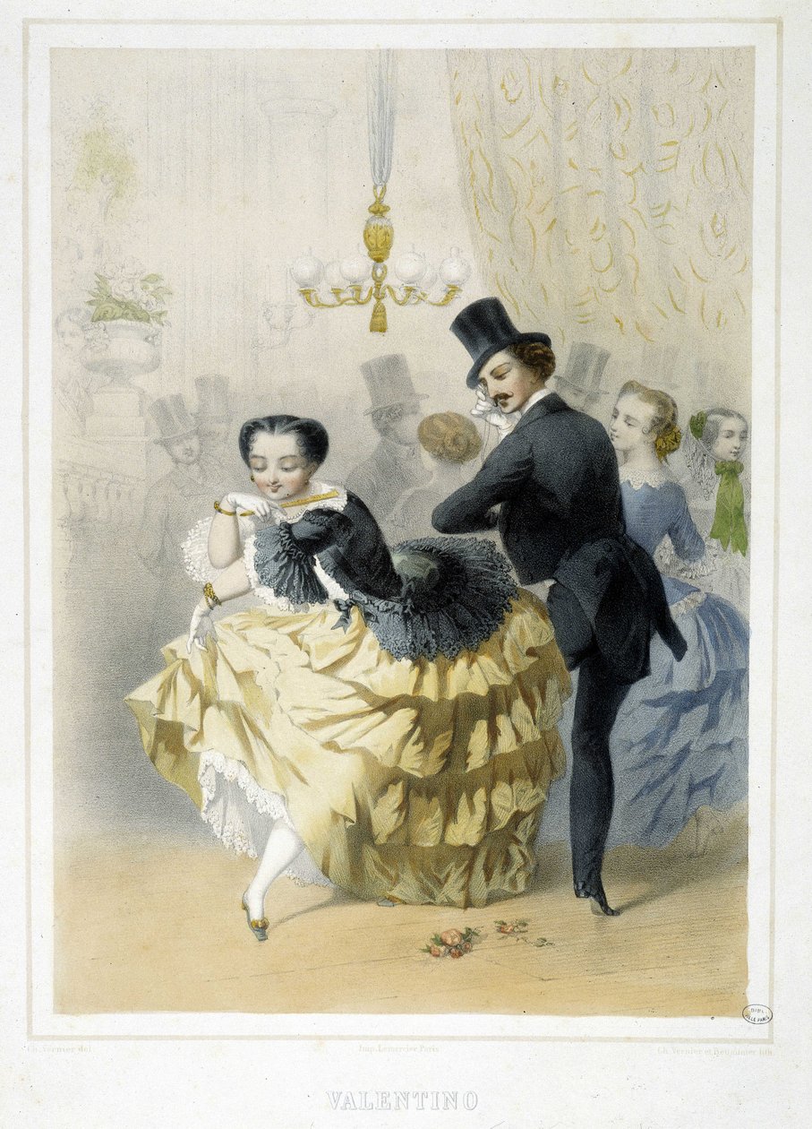 Ples: Valentino, kolem roku 1860 od Unknown artist