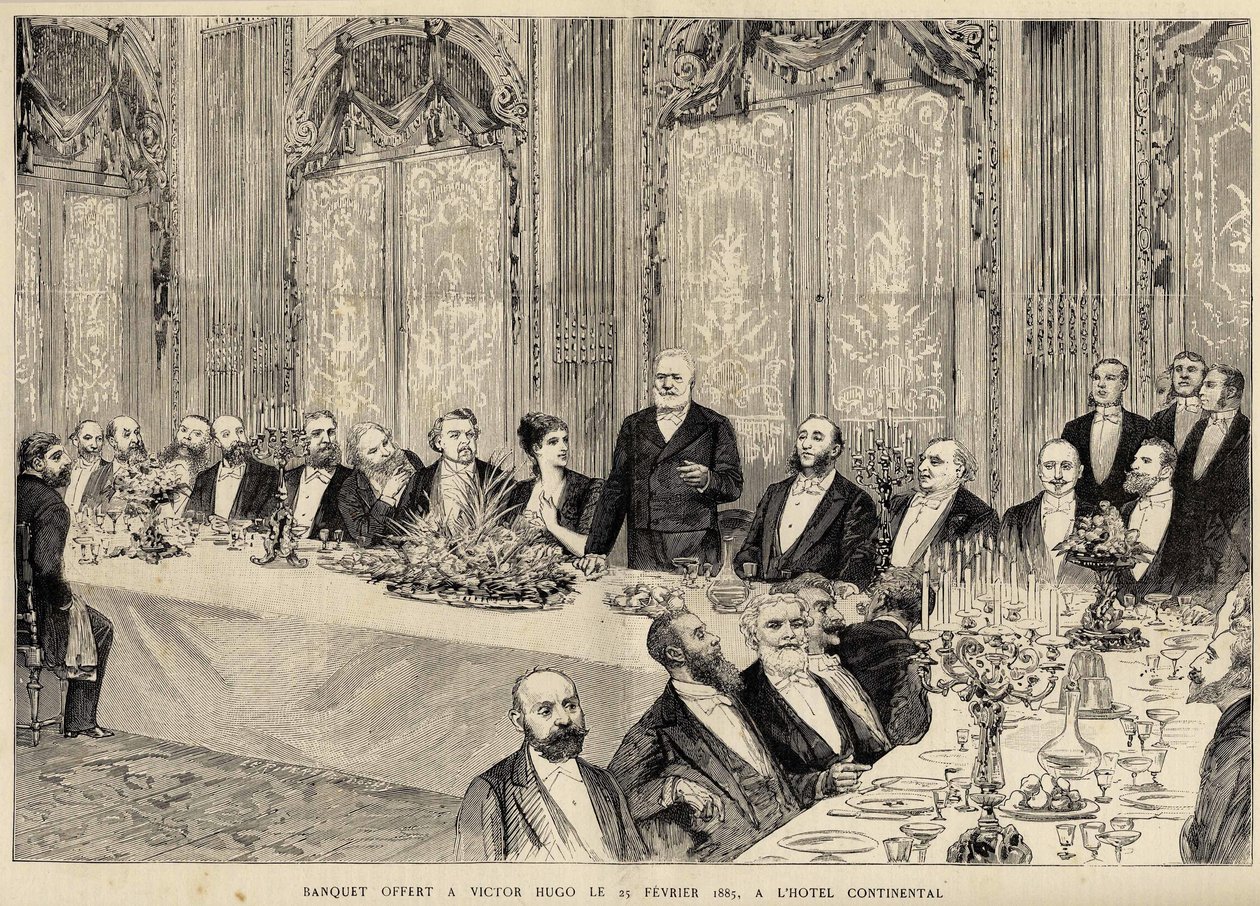 Banket nabídl Victoru Hugovi 25. února od Unknown artist