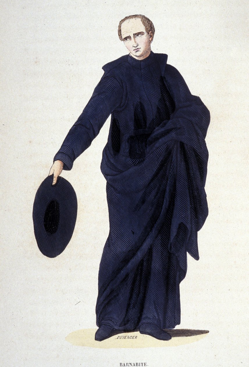 Barnabite. Rytina z alba o řeholních řádech, Paříž od Unknown artist